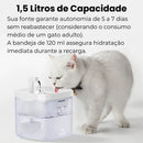 Bebedouro Fonte para Gatos com Dupla Filtração - 1.5L ROJECO