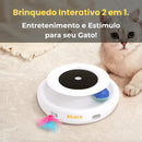 Brinquedo Interativo 2 em 1 - Gatos: Caça Penas e Bola ROJECO