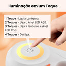 Guia Retrátil 5m para Cães até 35kg com Lanterna LED e RGB