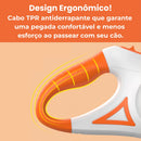 Guia Retrátil 5m para Cães até 35kg com Lanterna LED e RGB