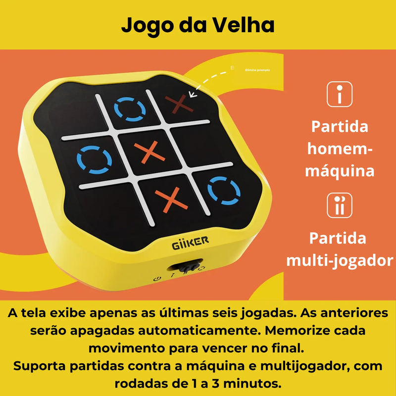 Tic-Tac-Toe Bolt - Jogo da Velha + Jogo da Memória + Gobblet - Loja-TopSpoT