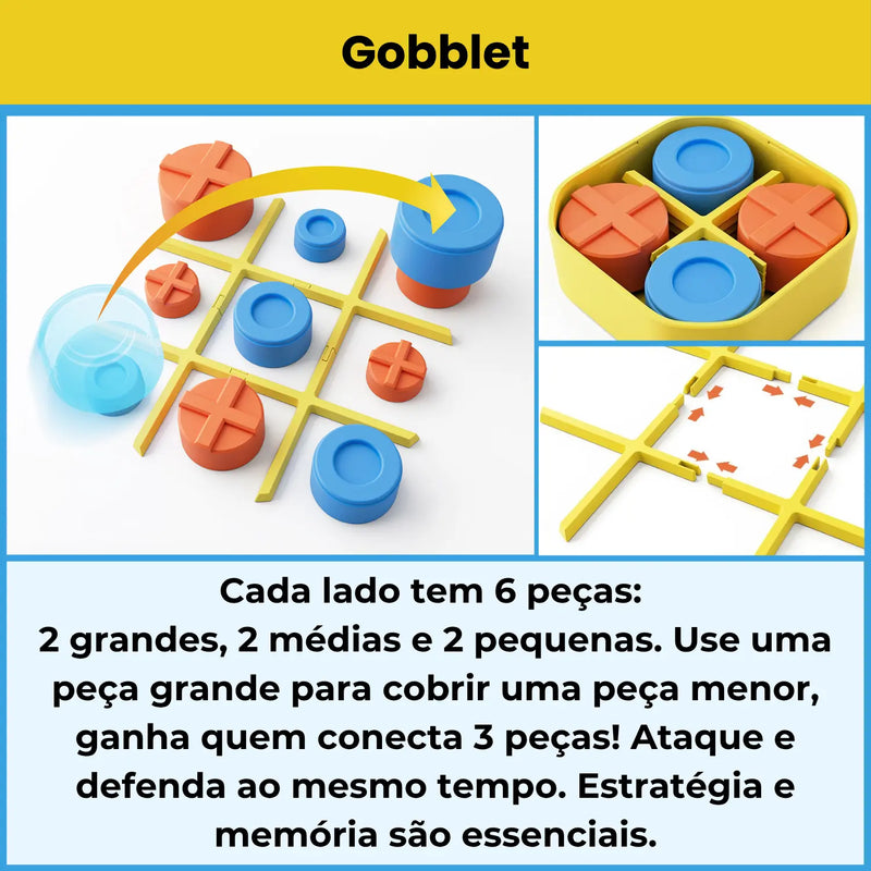 Tic-Tac-Toe Bolt - Jogo da Velha + Jogo da Memória + Gobblet - Loja-TopSpoT