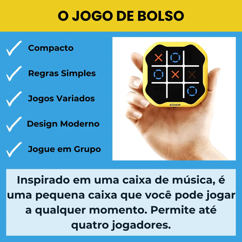 Tic-Tac-Toe Bolt - Jogo da Velha + Jogo da Memória + Gobblet - Loja-TopSpoT